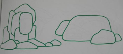 (画石头最简单的画法幼儿)创意简笔画教程：8岁～12岁儿童如何画出生动的石头形象